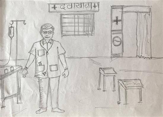 Painting by Dnyaneshwar Ambhote - Clinic