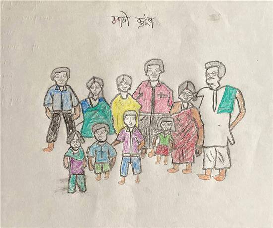 Painting by Ashwini Talape - My Happy Family
