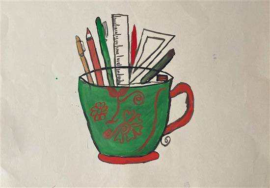 Painting by Gojaresh Pawara - Pen stand