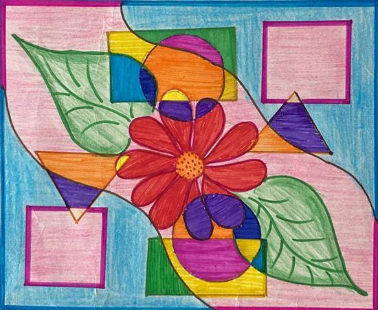 Painting by Pradip Gayakwad - Sankalp Chitra - Leaf & Flower