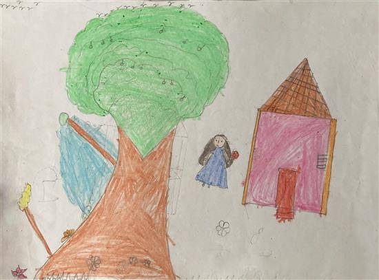 Painting by Bhavna Akhande - Visit to a Temple