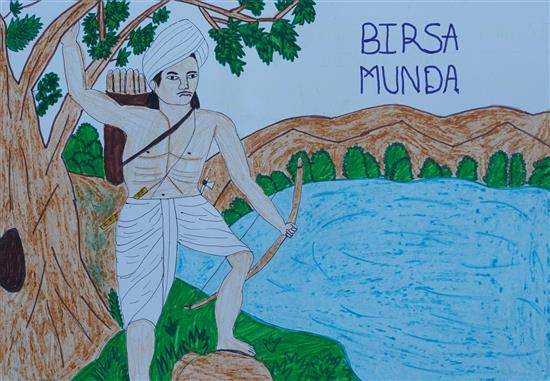Painting by Sanjana Kasdekar - Warrior of tribe