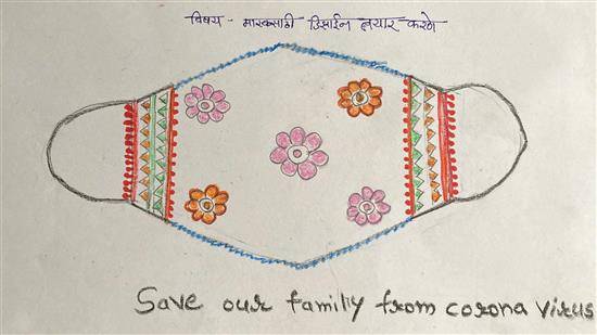 Painting by Prathamesh Masare - Mask design