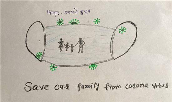 Painting by Renuka Varkhade - My Family - 2