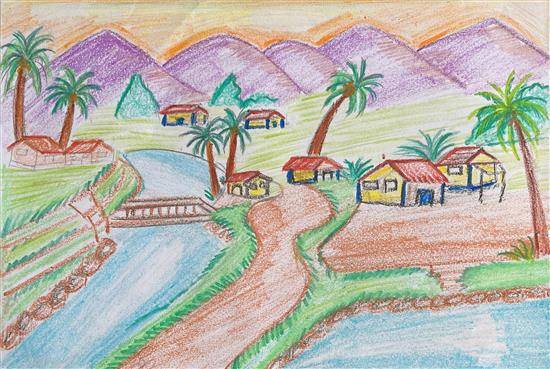 Painting by Savitri Bhusum - Scenery - 13