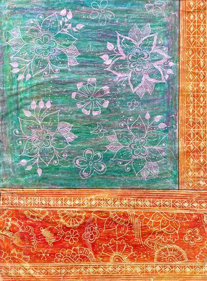 Painting by Jyoti Gharat - Design on Saree