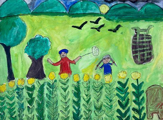 Painting by Sonali Kumare - My dream is to be a Farmer