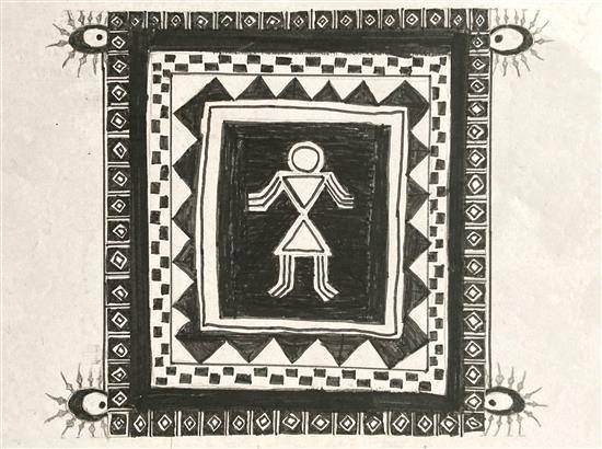 Painting by Kartik Bhale - Mat design