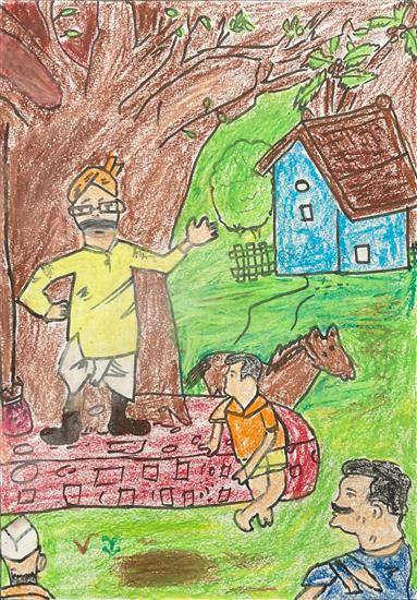 Painting by Yogiraj Kadali - Gram Sabha