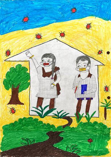 Painting by Rohit Pehare - Stay at home