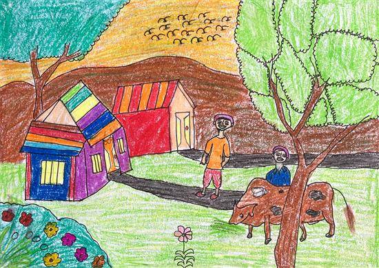 Painting by Nirjala Ghatal - My home - 5