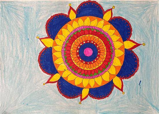 Painting by Pramila Ravate - Mandala Art