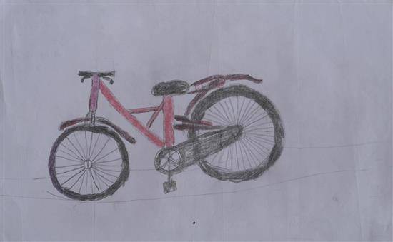 Painting by Dipak Thakare - Bicycle drawing