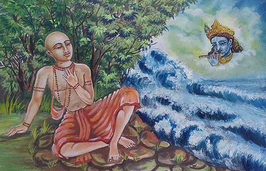 Painting by Mithun Das - Shri Chaitanya Mahaprabhu, Melody of Devotion