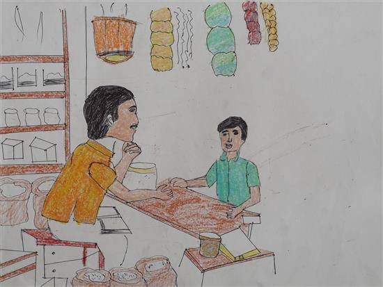 Painting by Sainath Darvade - General Store