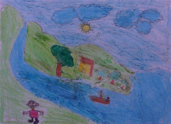 Painting by Akash Bhangare - It's my village