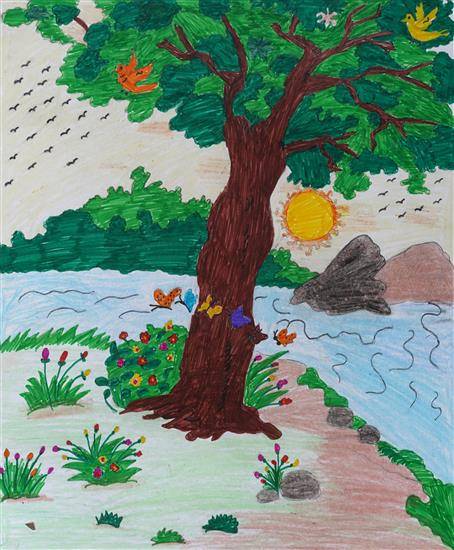 Painting by Sakshi Netam - The Tree