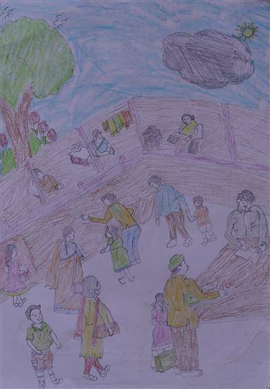 Painting by Karishma Baiju Gavade - Fun of vacation