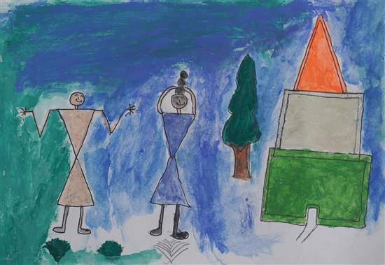 Painting by Rameshwar Rithe - Daily chores