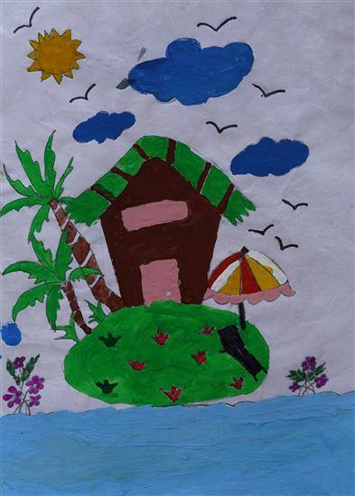 Painting by Priyanaka Nahamurte - Home in my dream