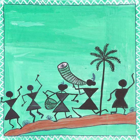 Painting by Kalyani Kodape - Culture of tribal area