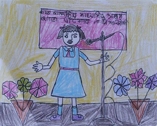 Painting by Amruta Gavade - Competition of speech