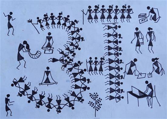 Painting by Ranjit Valkar - Marathi alphabets