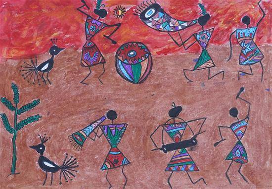 Painting by Rohit Ughade - Tribal tradition