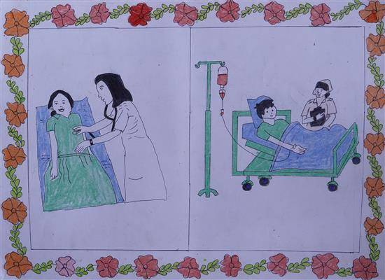 Painting by Neha Jamunkar - Treatment on patients