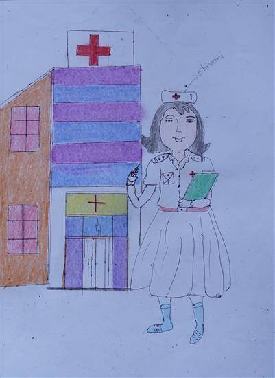 Painting by Shivani Akhande - My dream is to be a Nurse