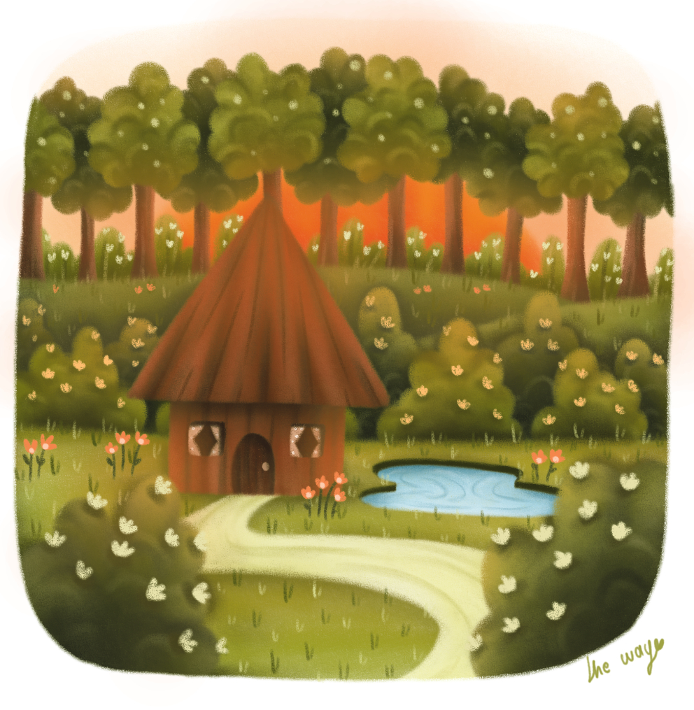 Artwork by Mansee Dave - Cozy Sunset