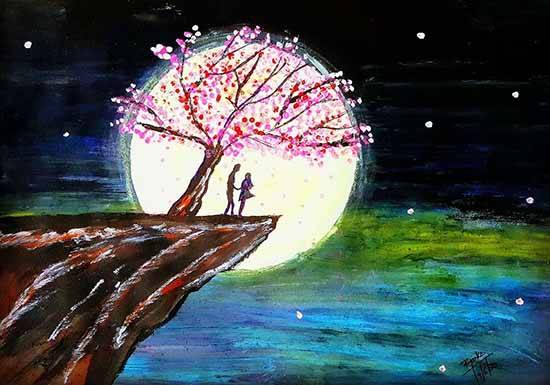 Painting by Priyanka Bansal - Moonrise
