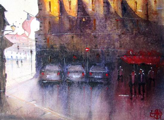 Painting by Ivan Gomes - CityScape - XXXX