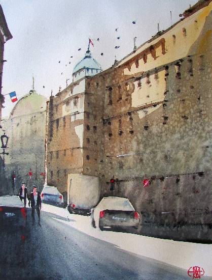Painting by Ivan Gomes - CityScape - XXXXI