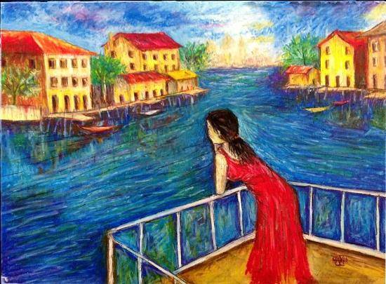 Painting by Ivan Gomes - A Blissful Evening