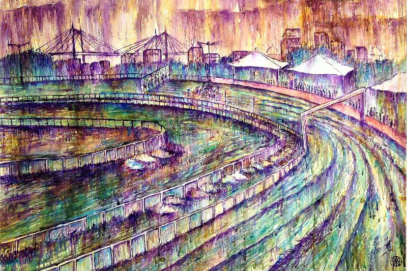 Painting by Ivan Gomes - City Scape - III