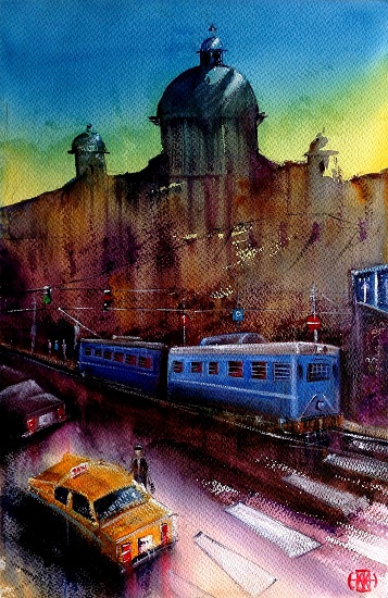 Painting by Ivan Gomes - City Scape - XIII