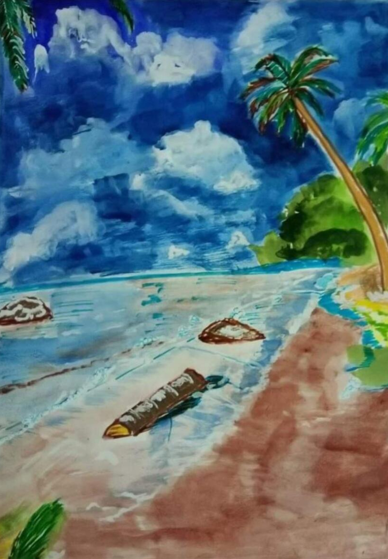 Painting by Dr. Baisali Ray - Gulliver's beach