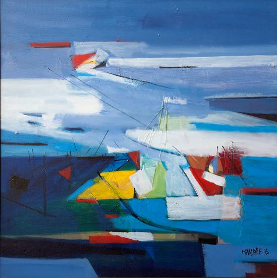 Painting by Bhalchandra Mandke - Elements at play