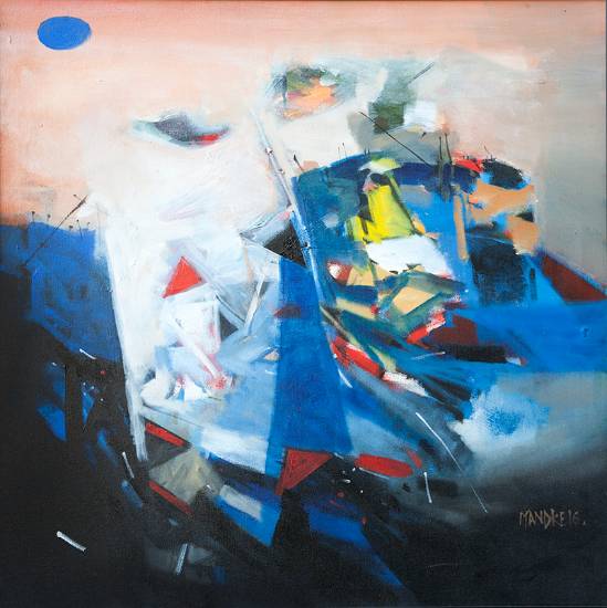 Painting by Bhalchandra Mandke - Fort by the sea