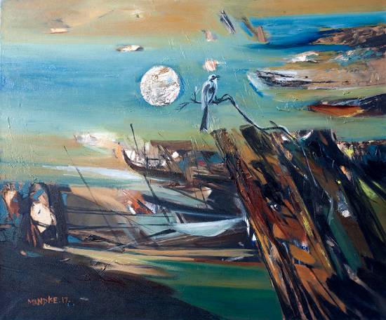 Painting by Bhalchandra Mandke - Solitude