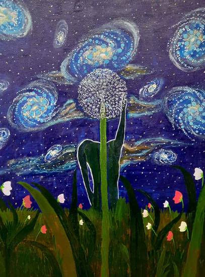 Painting by Priyambika Manjunath - Vision of a Leader