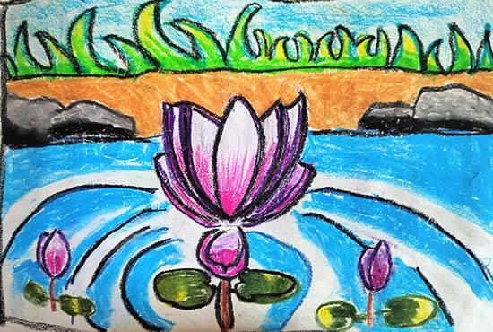 Painting by Riona Prashar - Lotus