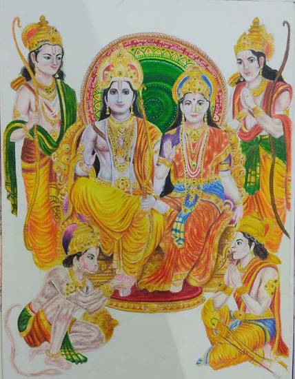 Painting by Dhanshree Agrawal - THE RAM DARBAR