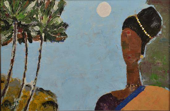 Painting by Mamta Chitnis Sen - Moonlight Night