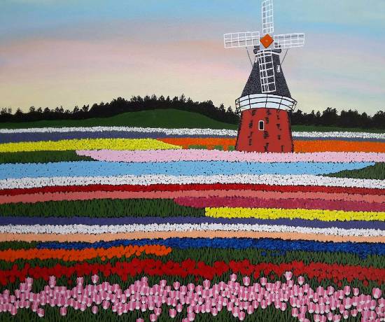 Painting by Sonal Poghat - Keukenhof Garden 2