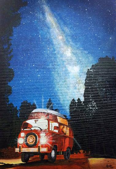 Painting by Sonal Poghat - Louis’s Wanderbug