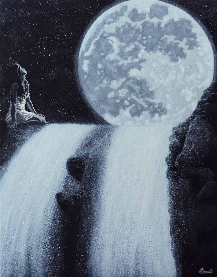 Painting by Sonal Poghat - Moon Child