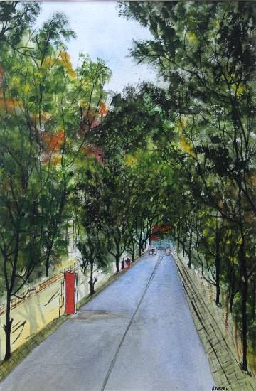 Painting by Dr Kanak Sharma - Lost neighborhood