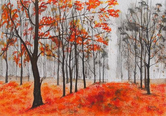 Painting by Dr Kanak Sharma - Autumn